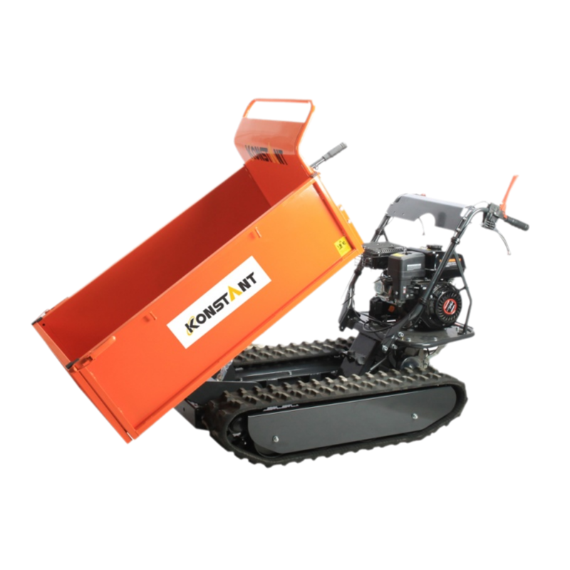 500 kg bensin kraft Spored Barrow Construction Garden Crawler Mini Dumper